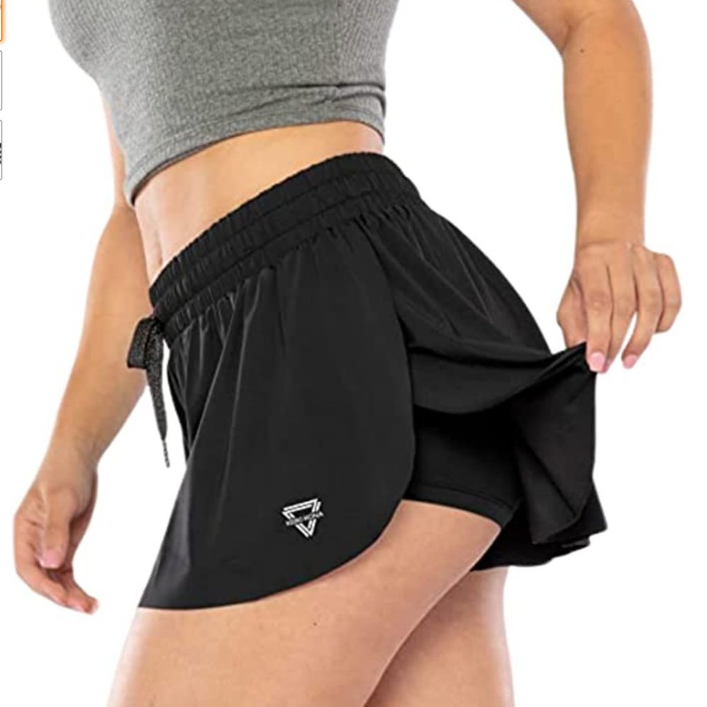 Tik Tok 2 in 1 Flowy Fitness Shorts